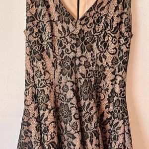 A-Line Black Floral Lace Formal Dress w/ VIDEO
